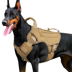 Регульований світловідбиваючий військовий жилет для собак без відтягування 